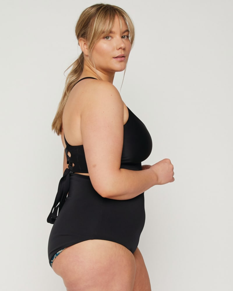 Plus size black high waisted swim bottoms outlet